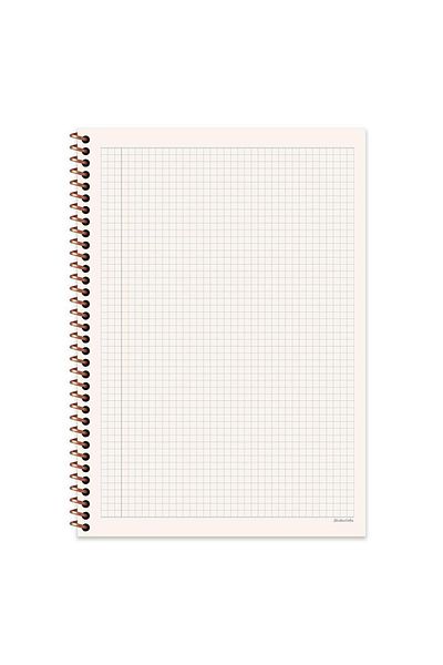 KESKİN COLOR Keskin Color 335512-99 La Lume Flowers Spiral Notebook A4 80 ورقة غطاء PP مربع - منقوش