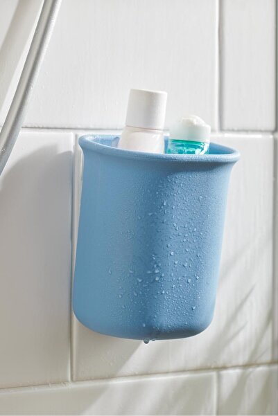 Tchibo حامل حمام سيليكون 13 × 15 × 10 سم، أزرق