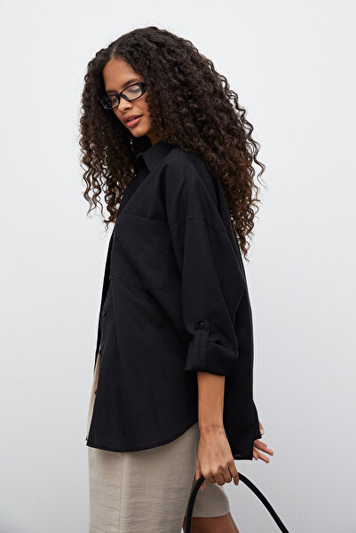 urban focus Oversize Linen Shirt