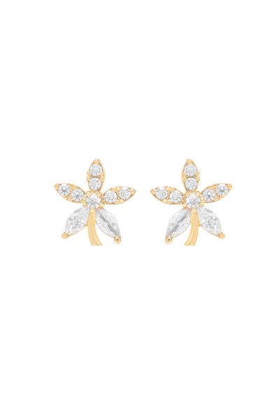 NAVARRO Elegant medical earring for girls with a distinctive design - gold G009