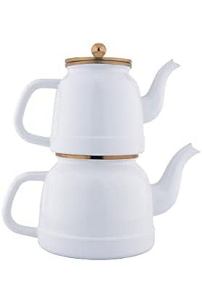 ALSAIF 2-piece teapot set, durable and elegant, ideal for serving tea and other types of tea. Gold color.