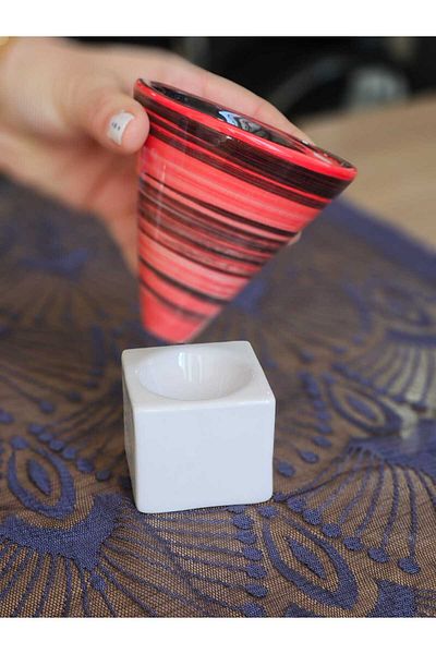 MeGgDecor 1Pcs Japanese-Style Retro Ceramic Coffee Cup Pad with Accompanying