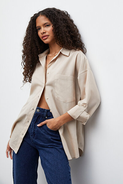 urban focus Oversize Linen Shirt