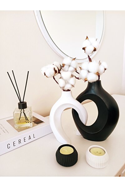 Home 2'li Sarmaşık Sevgili Vazo, Mumluklu Set, Modern Tasarım Dekoratif Obje ...