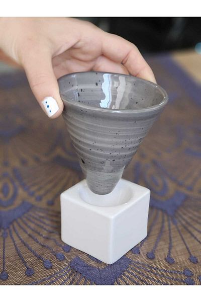 MeGgDecor 1Pcs Japanese-Style Retro Ceramic Coffee Cup Pad with Accompanying