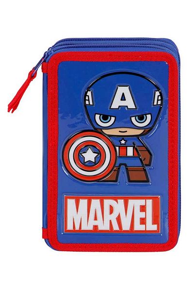 CAPTAİN AMERİCA Penar Captain America Glory , Echipat, 3 compartimente, 43 piese, 21 x 14 x 7 cm