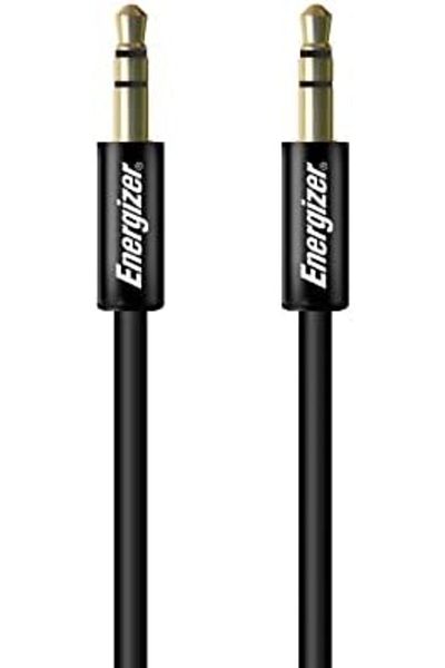 Energizer - Adapter Audio Jack/Jack - Universal Stereo Cable for Audio Devices - Black