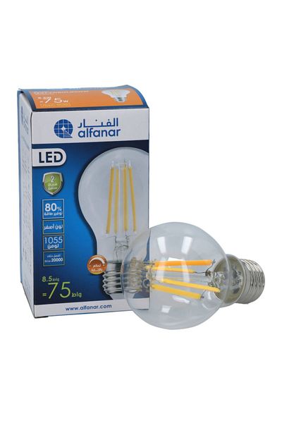 Alfanar مصباح LED E27 خالٍ من الوميض، موفر للطاقة، 8.5 واط، قابل للتعتيم