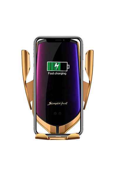 Depox Car Holder With Fast Wireless Charging, Vrum-vrum Friend, Plastic, Universal, Infrared Sensor, 13 Cm