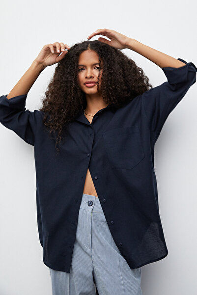 urban focus Oversize Linen Shirt