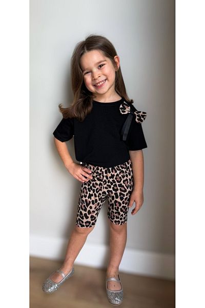 Blippi Leopard Pattern Leggings T-Shirt Cotton Set