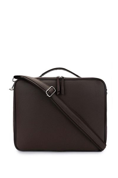 Tamer Tanca Men's Vegan Brown Briefcase