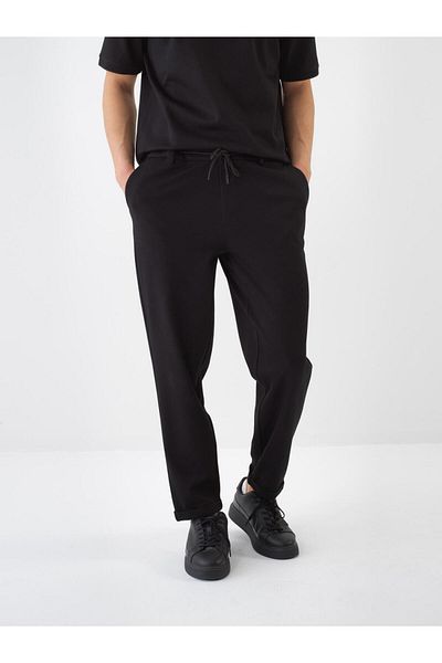 Xint Men's Black Regular Fit Jogger Pants