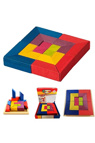 kaan oyuncak 24 Pieces Wooden Color Shape Game