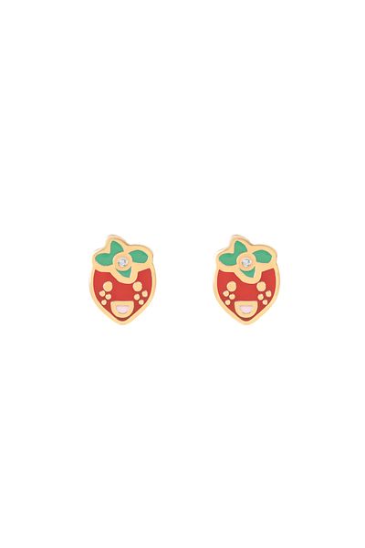 NAVARRO Elegant medical earring for girls with a distinctive design - gold G002