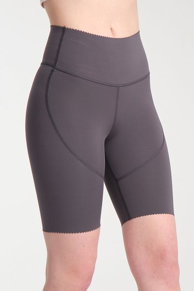 MRS.MODA Pantaloni scurți sport din țesătură coreeană de culoare antracit pentru femei