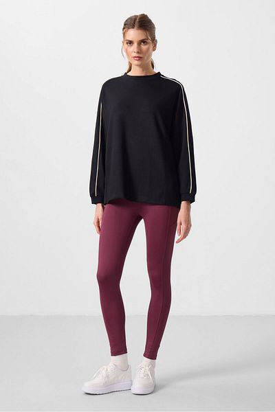 TOMMY LIFE Γυναικείο κολάν μπορντό Stretchy Standard Fit Performance - 94667
