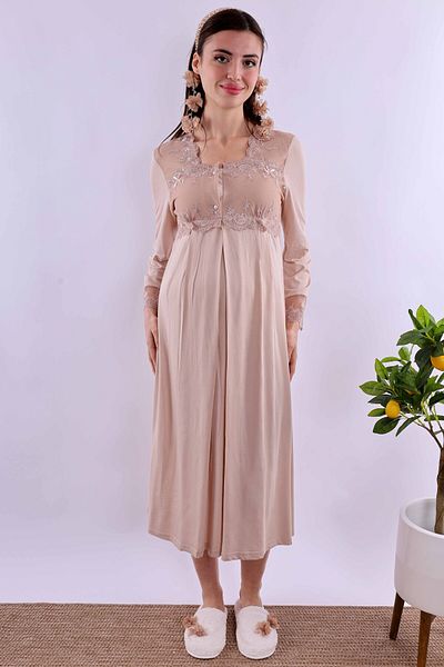 ByLohusa Effortt Brown Maternity Nightgown Byl 224042