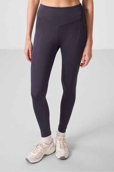 TOMMY LIFE Anthracite Standard Fit Flexible Performance Women's Leggings - 94666