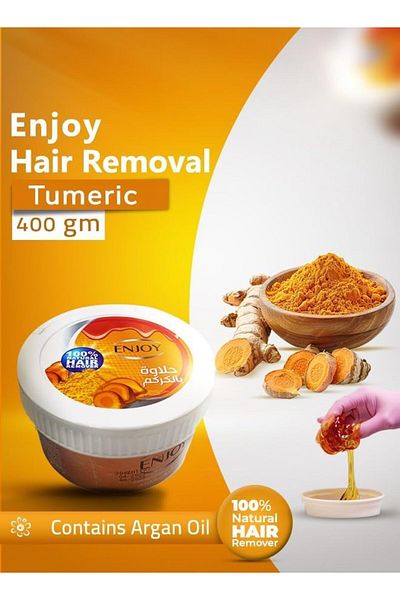 Enjoy Hair Remover with Turmeric 400 gm – Fast, Smooth Hair Removal & Long-Lasting Soft Skin