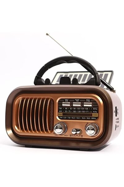 Denx Portable Radio AM FM Transistor with Best Sound, Solar/Battery Operated Radio DX2449