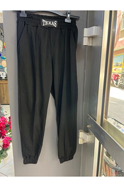 Butik Lena Siyah Paça Lastikli Eşofman