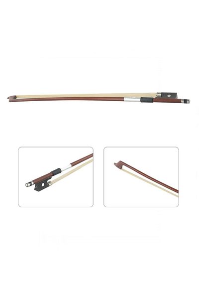 Depox Bow For 1/4 Violin, Wood, Synthetic Fibers, Brown, 55 Cm