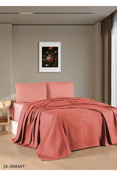 Kristal By Taç Crystal Cotton Double Pique Set Cotton Fitted Sheet (+30Cm Depth)
