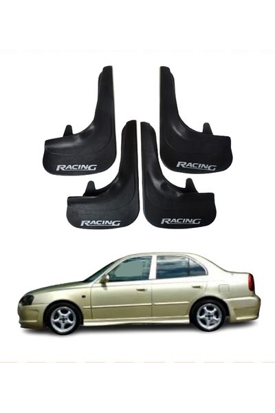 SONİKON LİNE Hyundai Accent Millennium Compatible Racing Written 4-Piece Dust Cover Mudguard Mudguard Modified