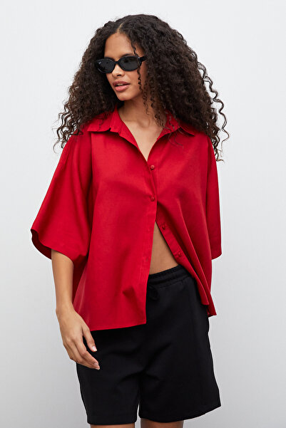 urban focus Short Sleeve Linen Shirt