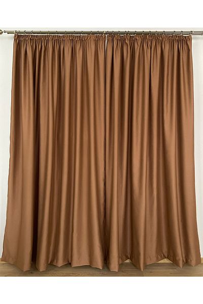 Liz Line Set doua draperii blackout, chocolate, "Monocrom Signature" by Liz Line, cu rejansa 2x250x245 DR425