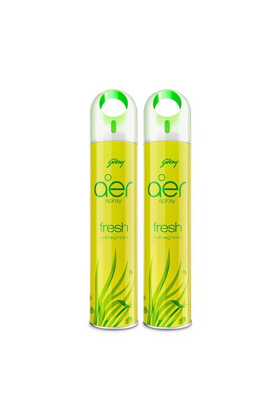 AER Godrej aer Air Freshener Spray Fresh Lush Green 300 ml - (Pack of 2)