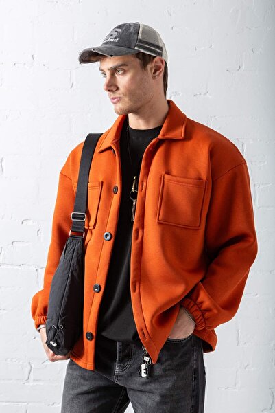 ablukaonline Ανδρικό άνετο μπουφάν Oversize Tile Color