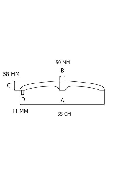 Depox Bază pentru scaun executiv, plastic, 55 cm, negru