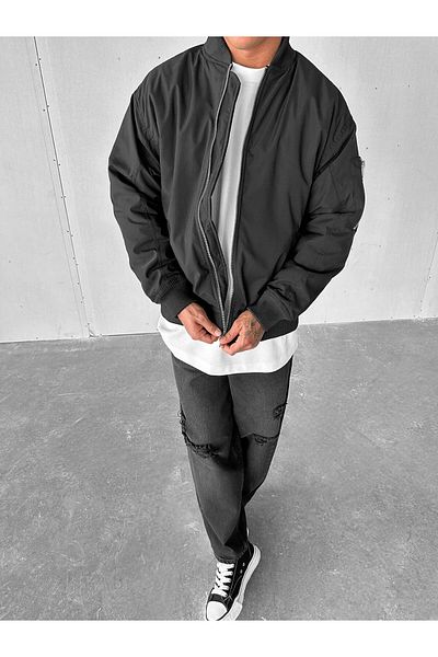 ablukaonline Ανδρικό Basic Bomber Jacket Μαύρο