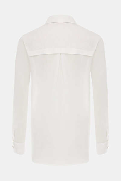 W Collection BEYAZ UZUN KOLLU BLUZ