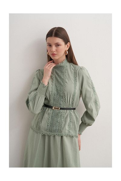 FUSHYA Double Suit with Laced Skirt