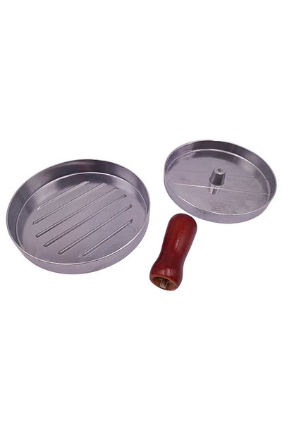 Depox Manual Burger Press, Exquisite Chef, Aluminum, 11.5 Cm, Silver