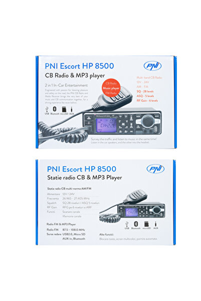 PNI CB radio station and MP3 player PNI HP 8500 ASQ includes headphones with microphone