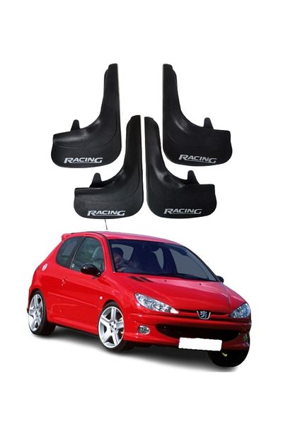 SONİKON LİNE Peugeot 206 Hb Peugeot 106 Compatible Racing Written 4-Piece Dust Cover Mudguard Mudguard Modified