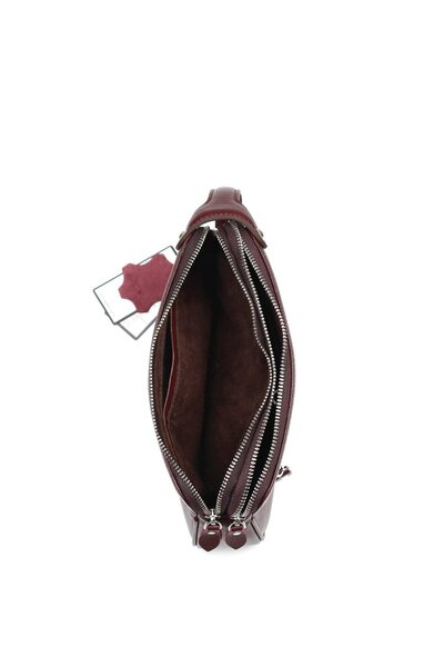 Aka Deri Leather Claret Red Handbag 117 70