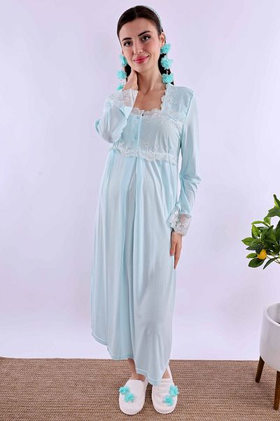 ByLohusa Effortt الفيروز الأمومة ثوب النوم Byl 224042