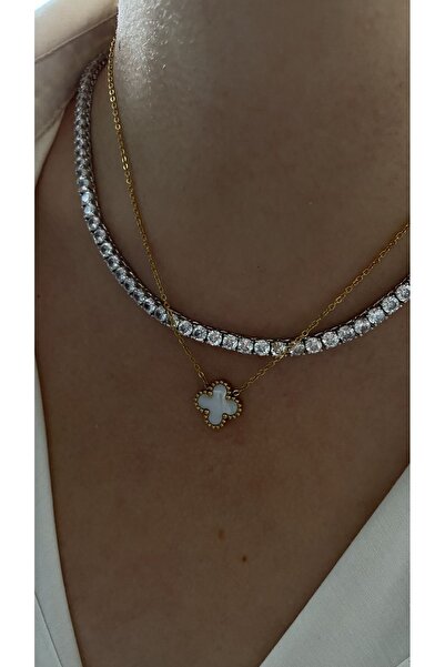 Muse Sister Çelik Yonca Kolye