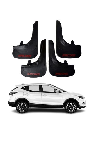 SONİKON LİNE Nissan Qashaqai Compatible Racing Written 4-Piece Leggings Mudguard Mudguard Leggings Modified