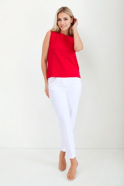 Vitrin Buttoned Side Zero Sleeve Modal Blouse