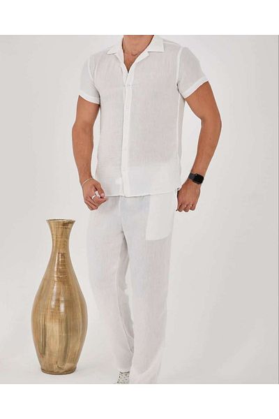 Cindiy Special Design Linen Trousers Set