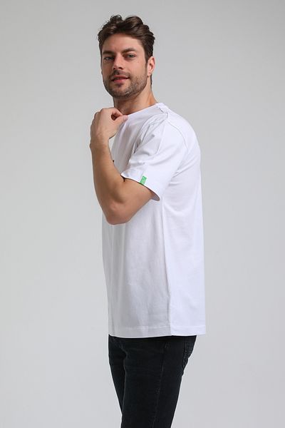 NEW WORLD POLO Crew Neck White Slim Fit T-Shirt 23SSM20335