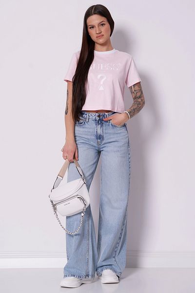 Guess Filanta Crop Tee Women's Pink T-Shirt V5Gı18I3Z14-G644
