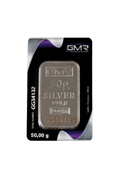 genç metal rafineri Gmr 50gr 999.0 Külçe Gümüş