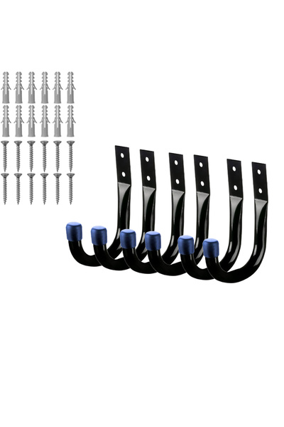 Choice Blue-6Pcs Pack of 6 Heavy-Duty Garage Hooks for Hanging, Large Garage ...